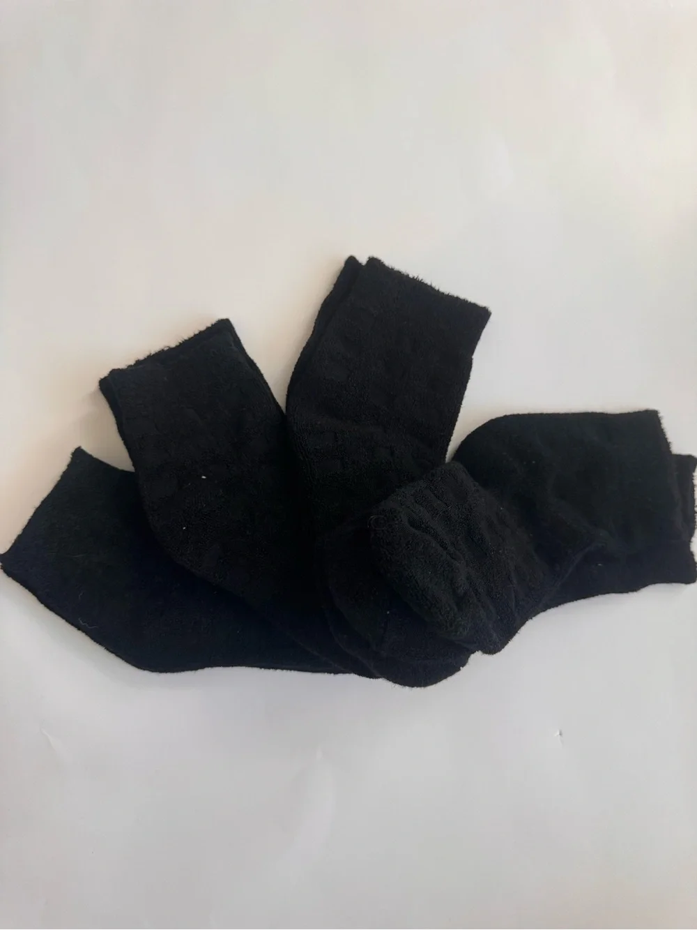 4-Pack Bamboo Terry Ankle Socks Black Soft Cushioned US Women 6–9 New